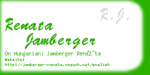 renata jamberger business card